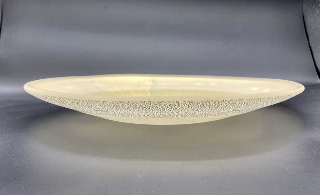 栗原豊生作 金彩ガラス鉢 美品 上越クリスタルガラス 伝統工芸品