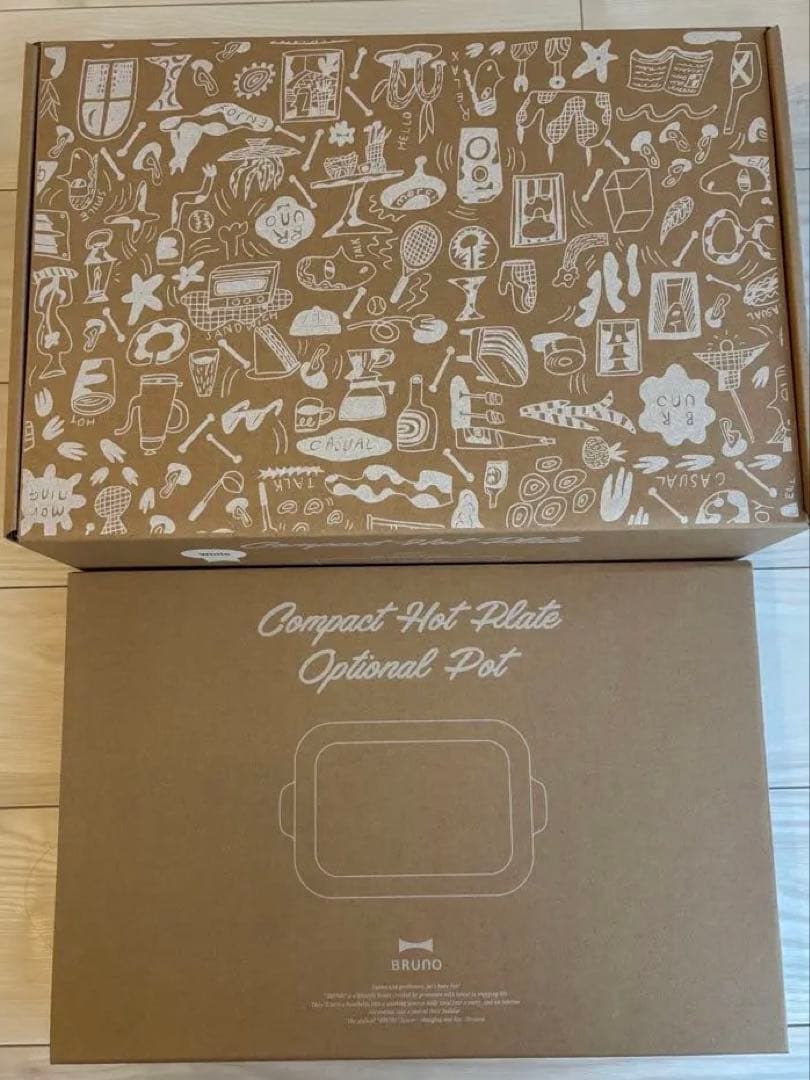 未使用 BRUNO ホットプレート セラミックコート鍋付き ホワイト