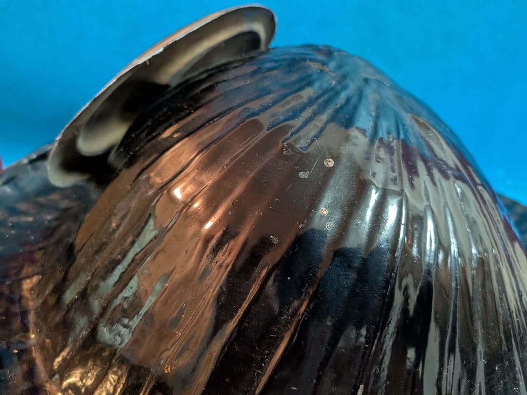 江戸時代中期〜後期頃黒漆塗り武家旧家蔵出し肥後熊本藩領陣笠前立て改良型当時物