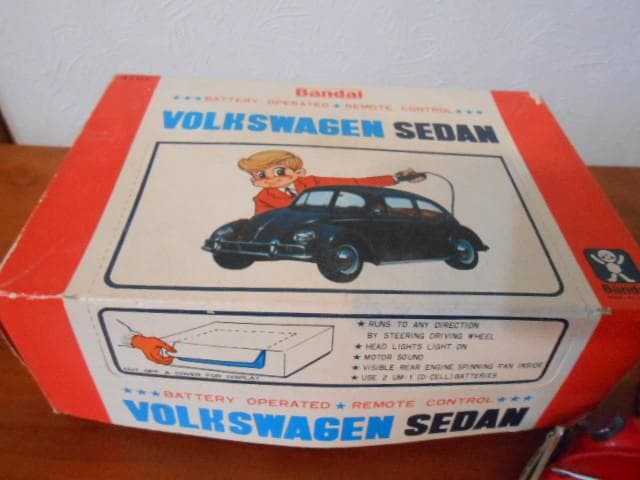 ☆超希少、美品！萬代屋 BC バンダイ VW ワーゲン ビートル ブリキ玩具 箱