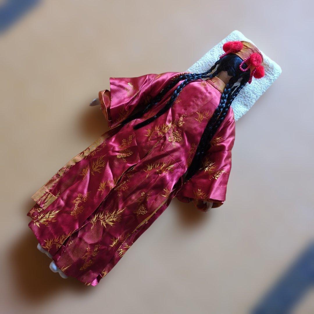 ✴アンティーク 「中国ペア人形」✴頭と手足は陶製・清朝時代の服装と