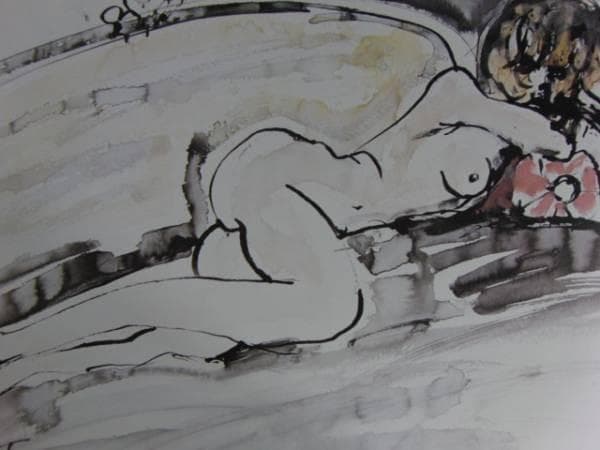 鶴岡　義雄、裸婦、希少画集画、新品額装付