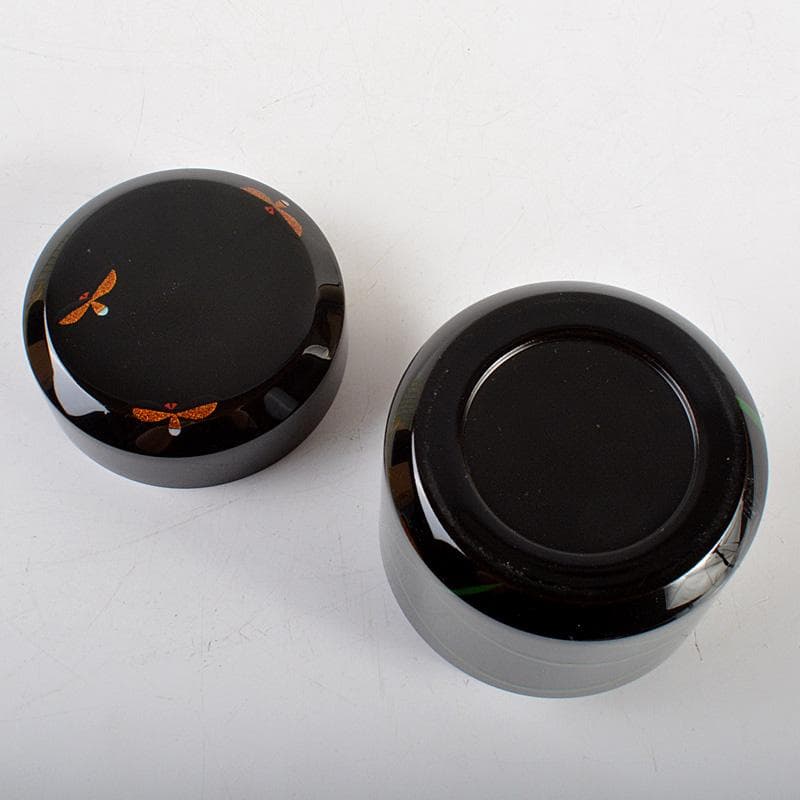 茶道具　中村宗悦作　即中斎好　螺鈿装飾　蛍早苗　雪吹棗　共箱　V　6286