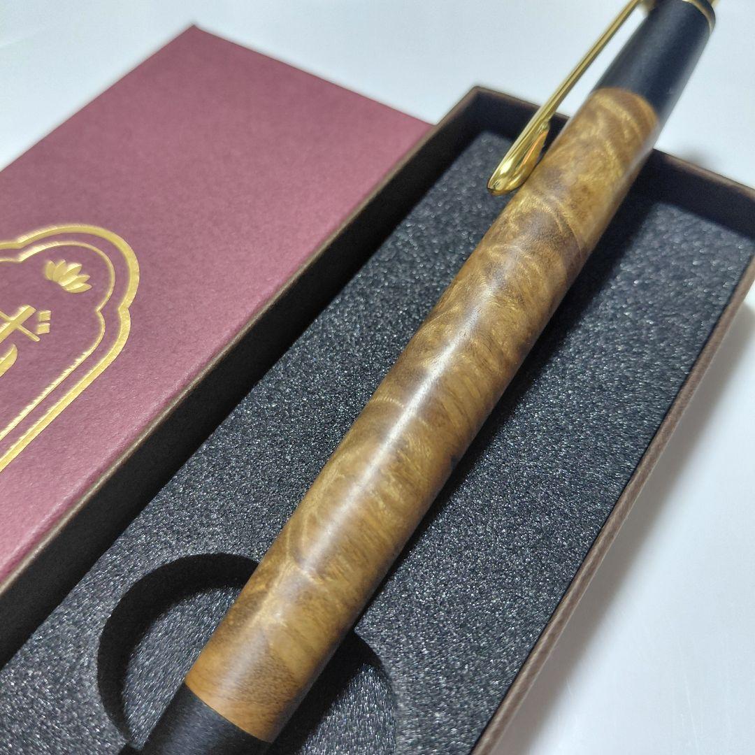ほぼ新品！ ボナンペン マーブルウッド 良杢 真鍮金具 シャーペン