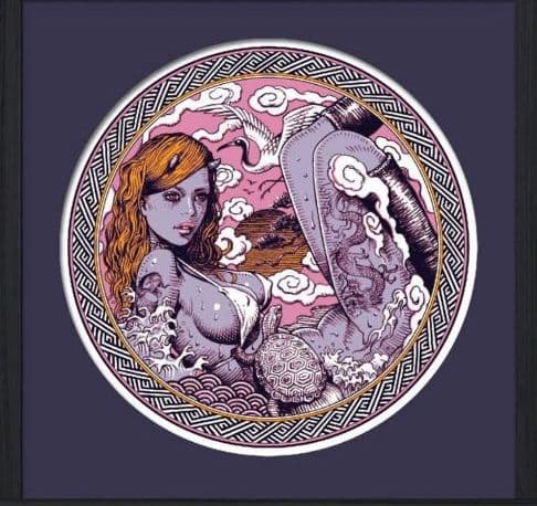 ロッキンジェリービーン シルクスクリーン　波佐見焼 6寸皿 国内正規品 寺田器