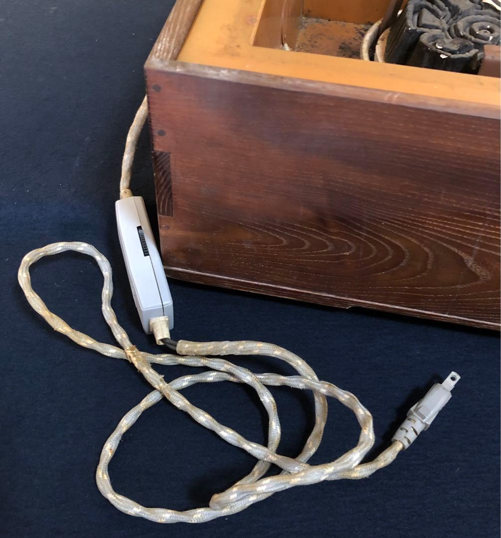 《R》茶道具 置炉 コード穴付 野々田式炭型電熱器付 1f