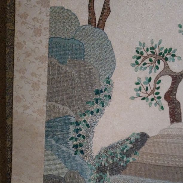 掛け軸　戸塚刺繍