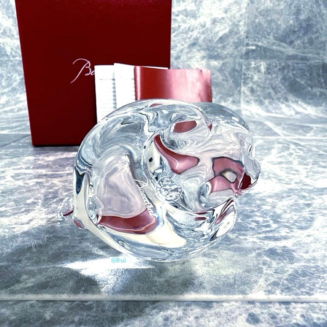 新品 美品 希少 バカラ クリスタルガラス ミニマルズ キャット