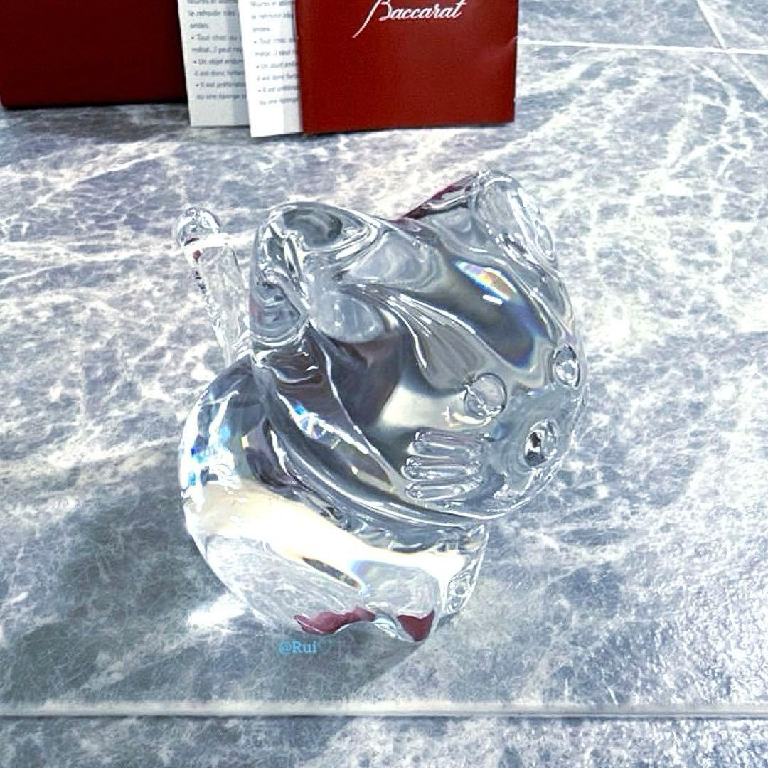 新品 美品 希少 バカラ クリスタルガラス ミニマルズ キャット