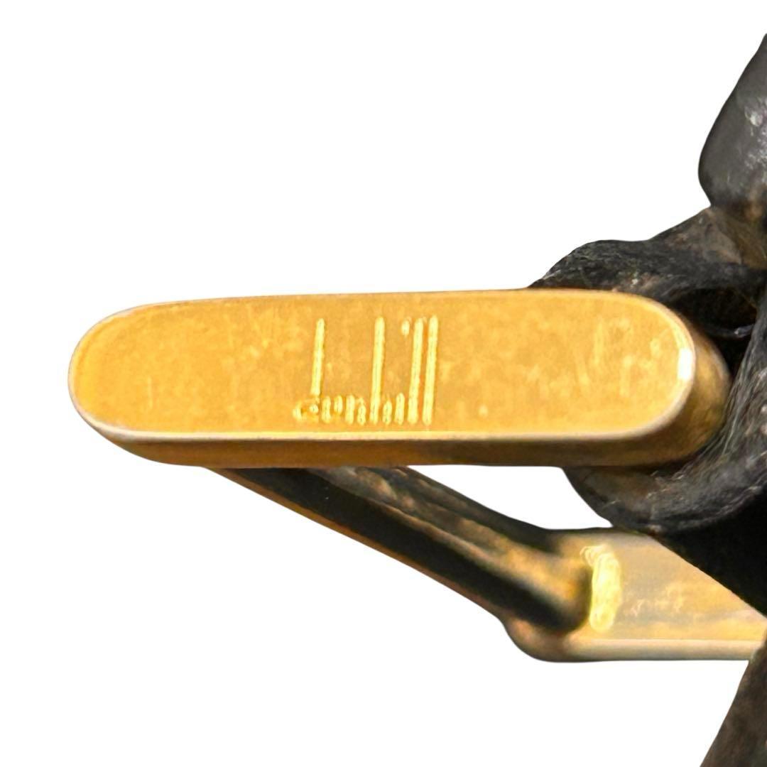 【美品】ダンヒル ダレスバッグ ビジネスバッグ レザー ゴールド金具 黒