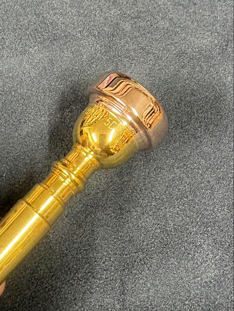 トランペットマウスピース　バック　5C ゴールド　　ピンクゴールド