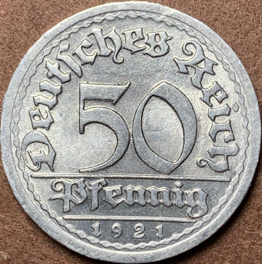 1921年F ワイマール共和国 50PFENNIG - メルカリ