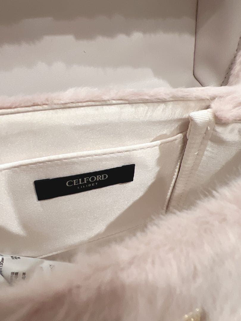 CELFORD ビジュースタッズファーポシェット PNK