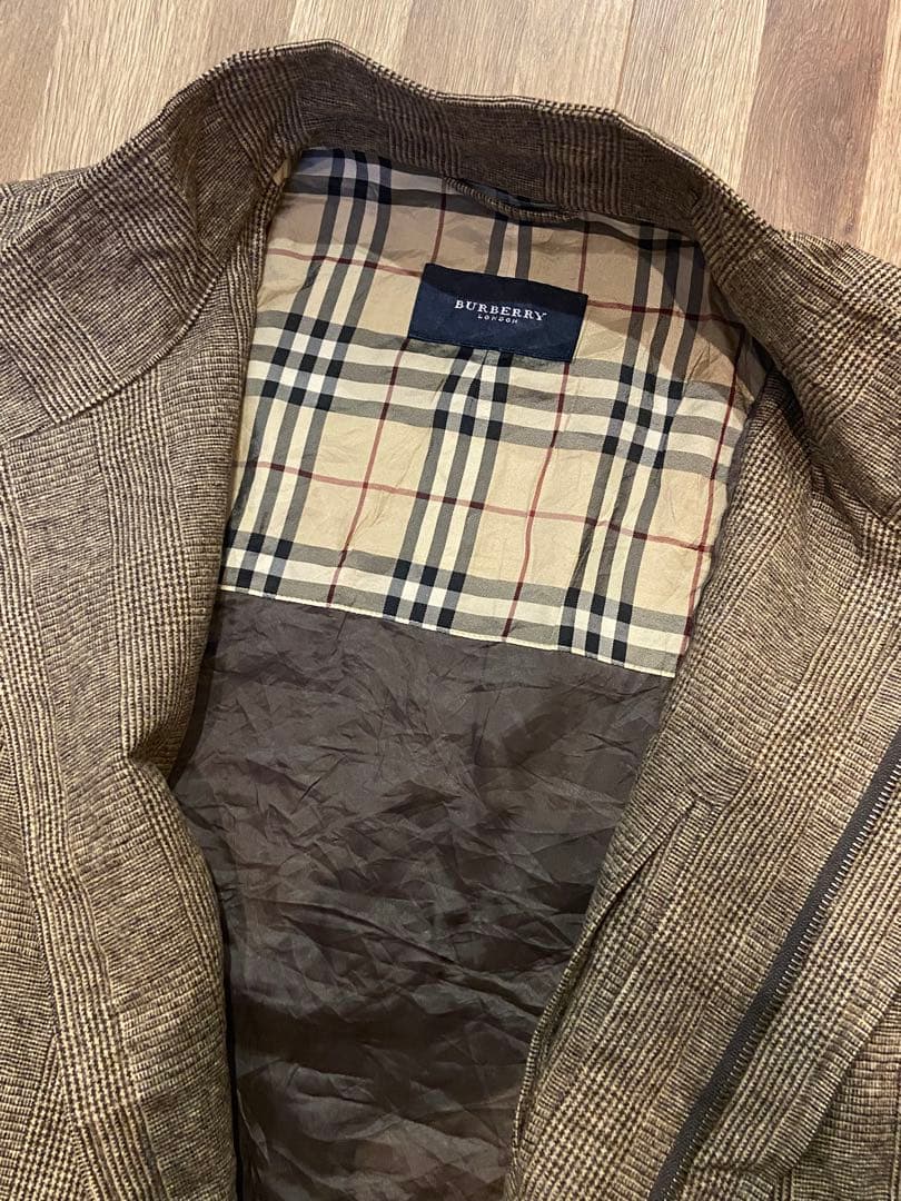 BURBERRY チェック柄ジャケット ブラウン