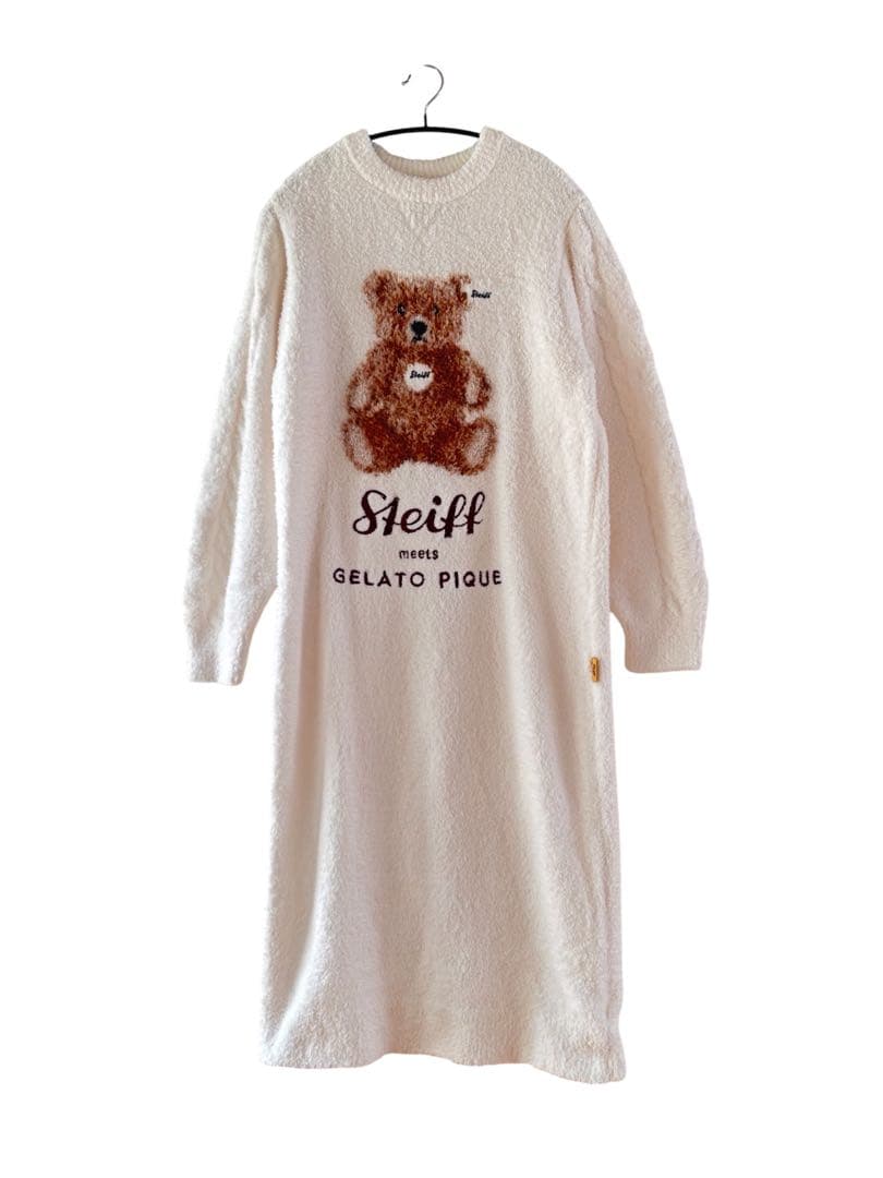 新品ジェラートピケ Steiff シュタイフ パウダージャガードワンピース