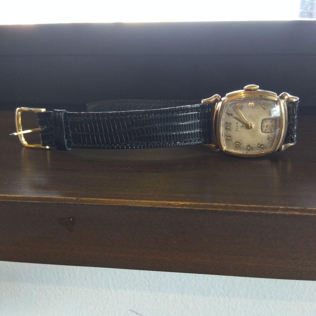 【値下げ】腕時計　エルジン　ELGIN　スモセコ　手巻き　修理保証書付き　美品