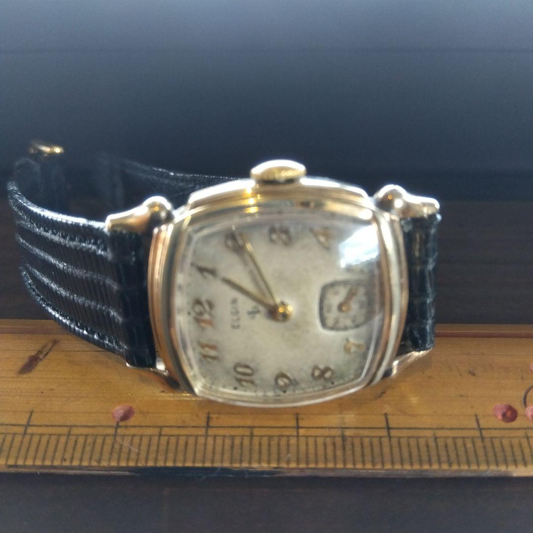 【値下げ】腕時計　エルジン　ELGIN　スモセコ　手巻き　修理保証書付き　美品
