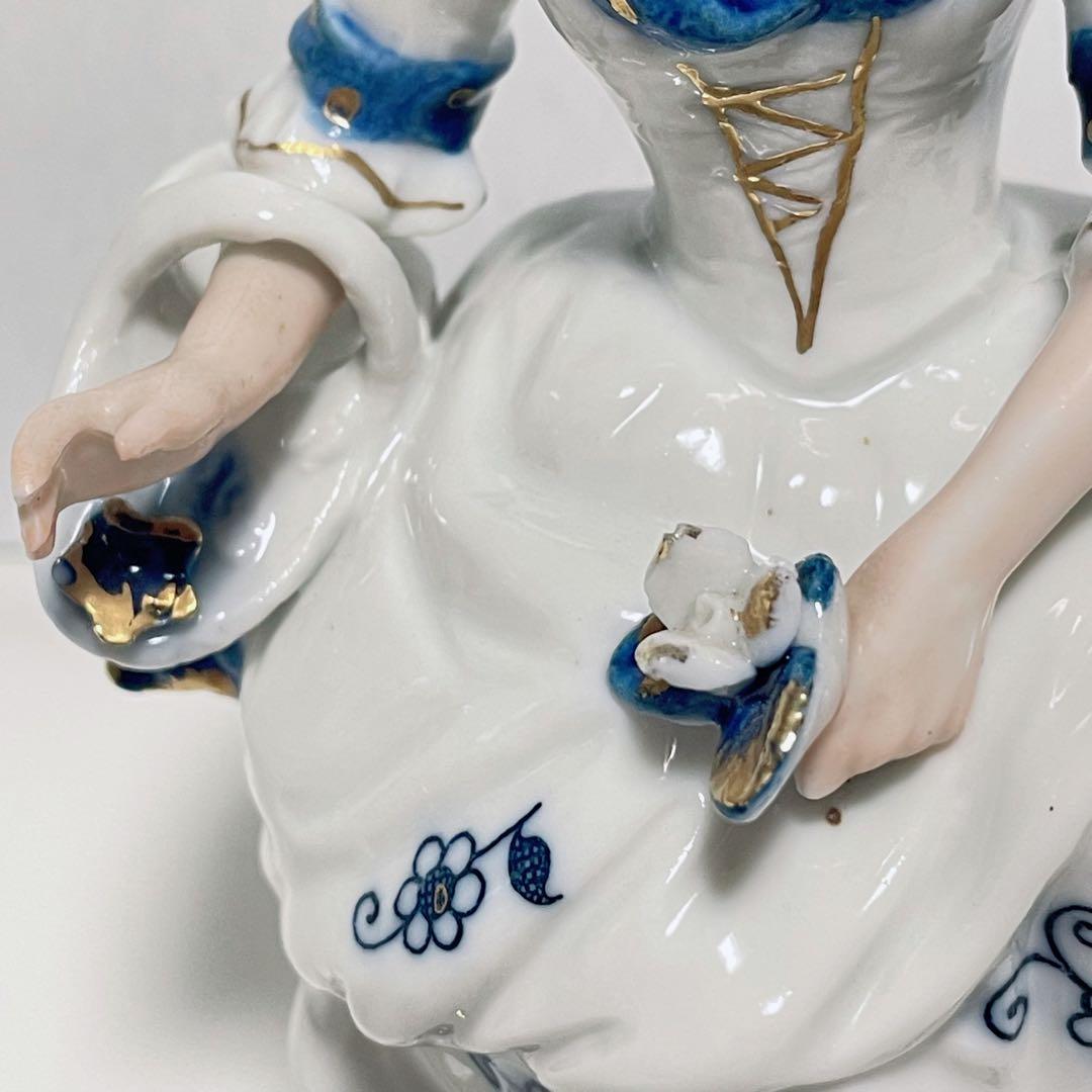 磁器製 フィギュリン ロココ貴婦人 陶器人形 ポーセリン人形 陶器置物