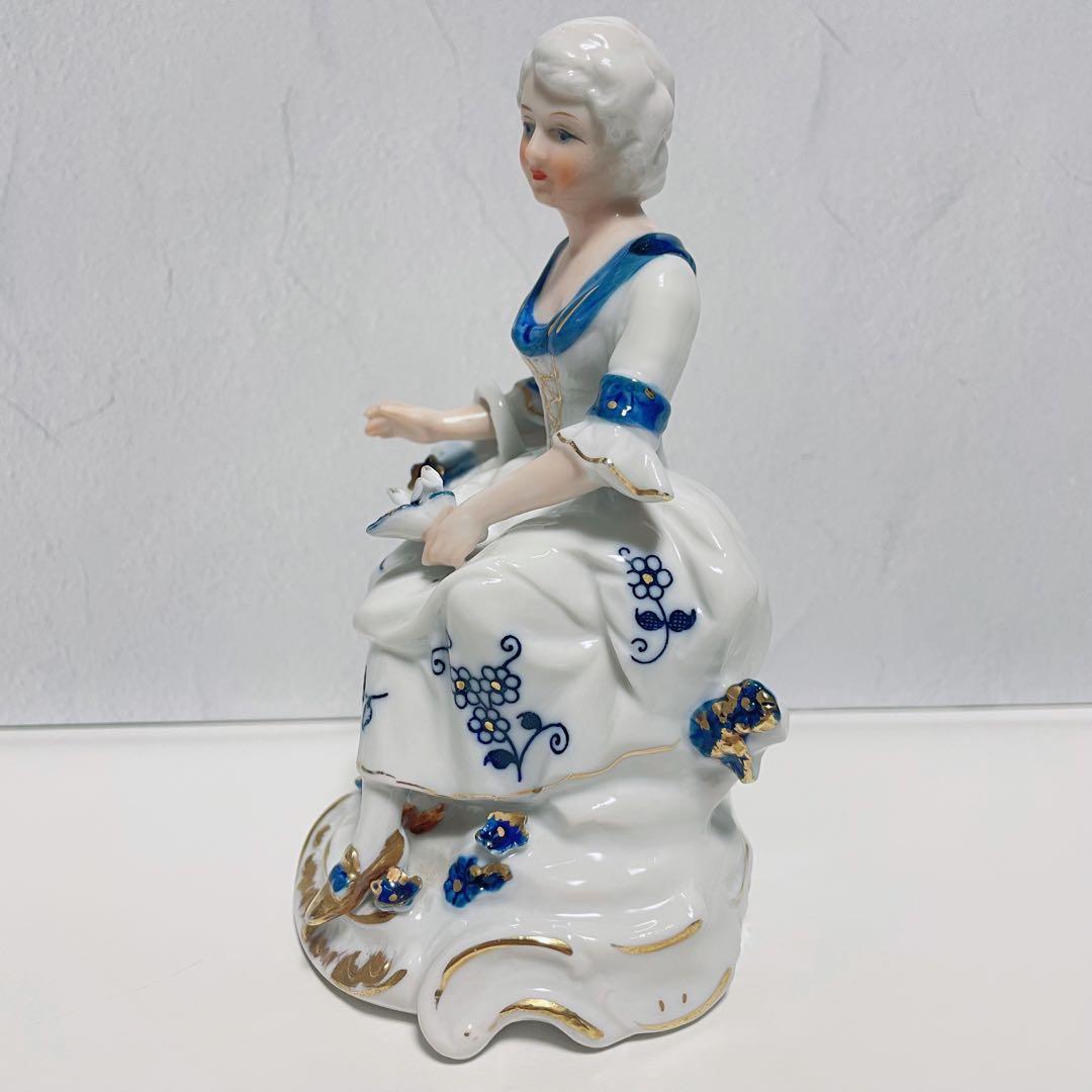 磁器製 フィギュリン ロココ貴婦人 陶器人形 ポーセリン人形 陶器置物