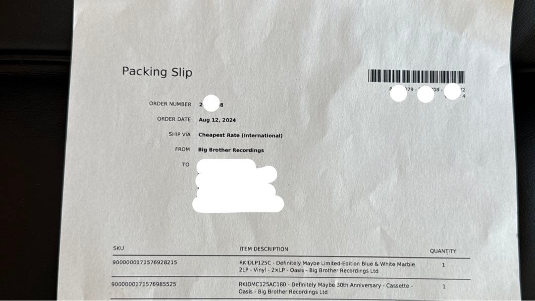 公式 再結成直前ゲリラ 新品未開封【M】 oasis 72時間限定 販売Tシャツ