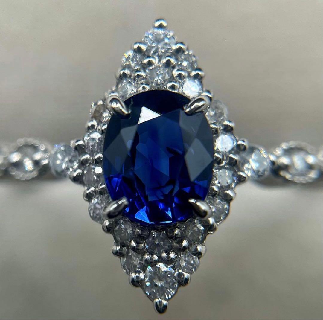 JK2★高級 ロイヤルブルーサファイア1.02ct D リング 鑑付
