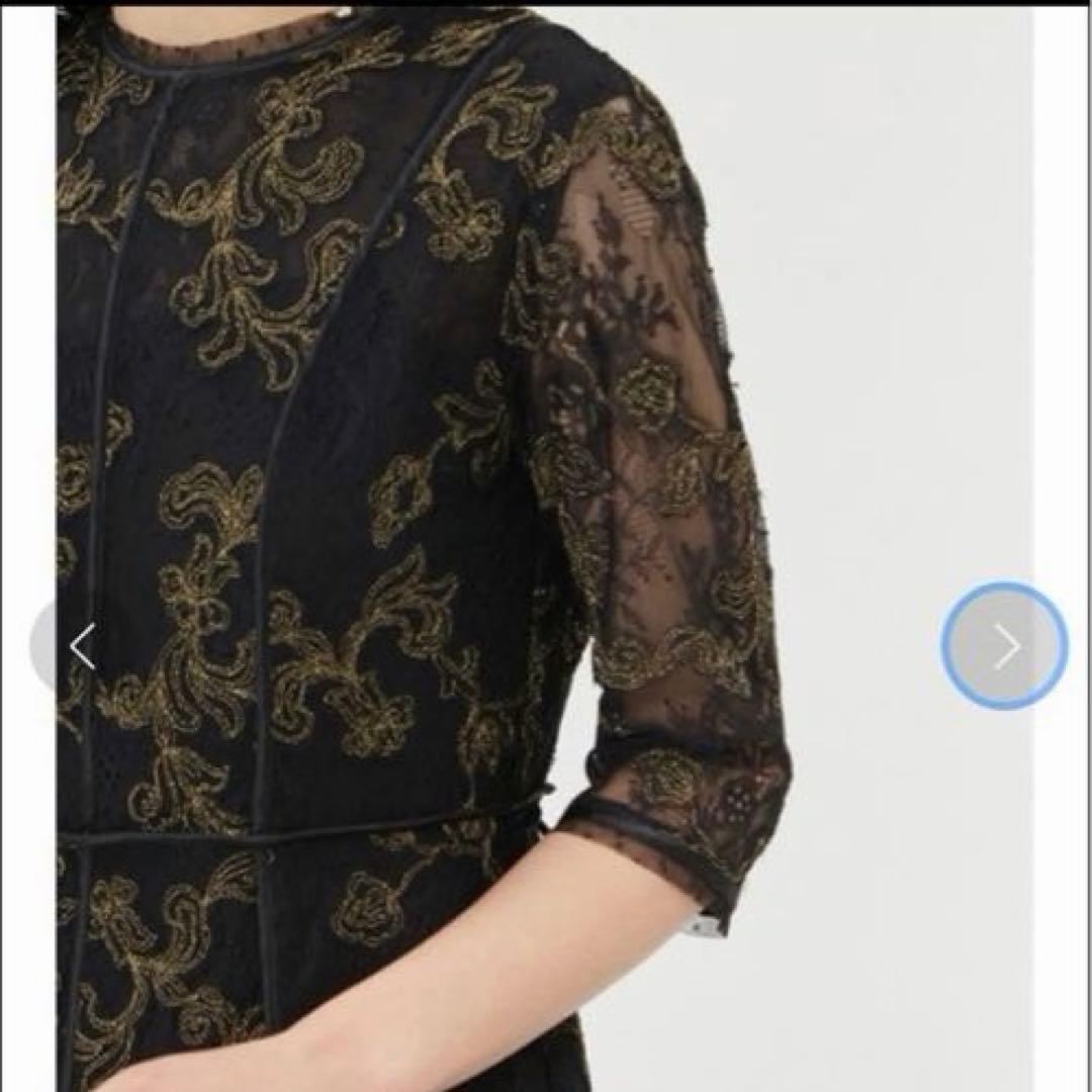 本日限定価格　【FRAY I.D】チュールレースラメ刺繍ドレス