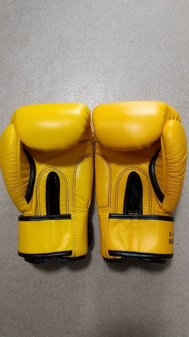 本革製WINDYボクシンググローブ 8oz 黄色 キックボクシング-超特価