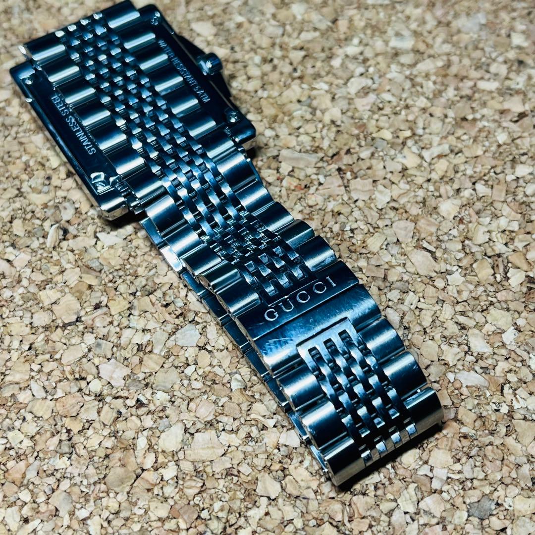 GUCCI Gタイムレス／レクタングル138.4クォーツSS.ブラックフェイス