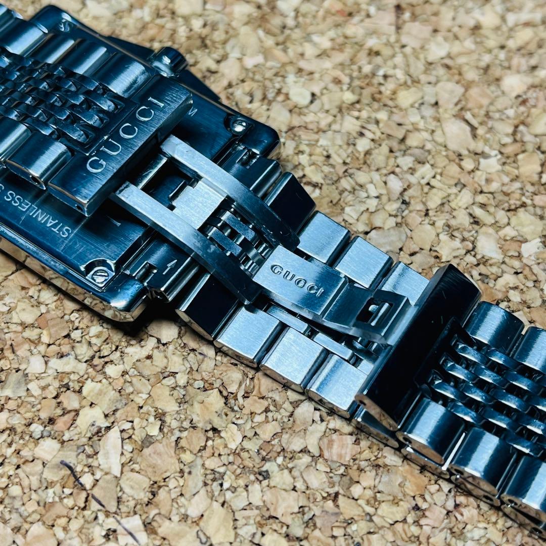 GUCCI Gタイムレス／レクタングル138.4クォーツSS.ブラックフェイス