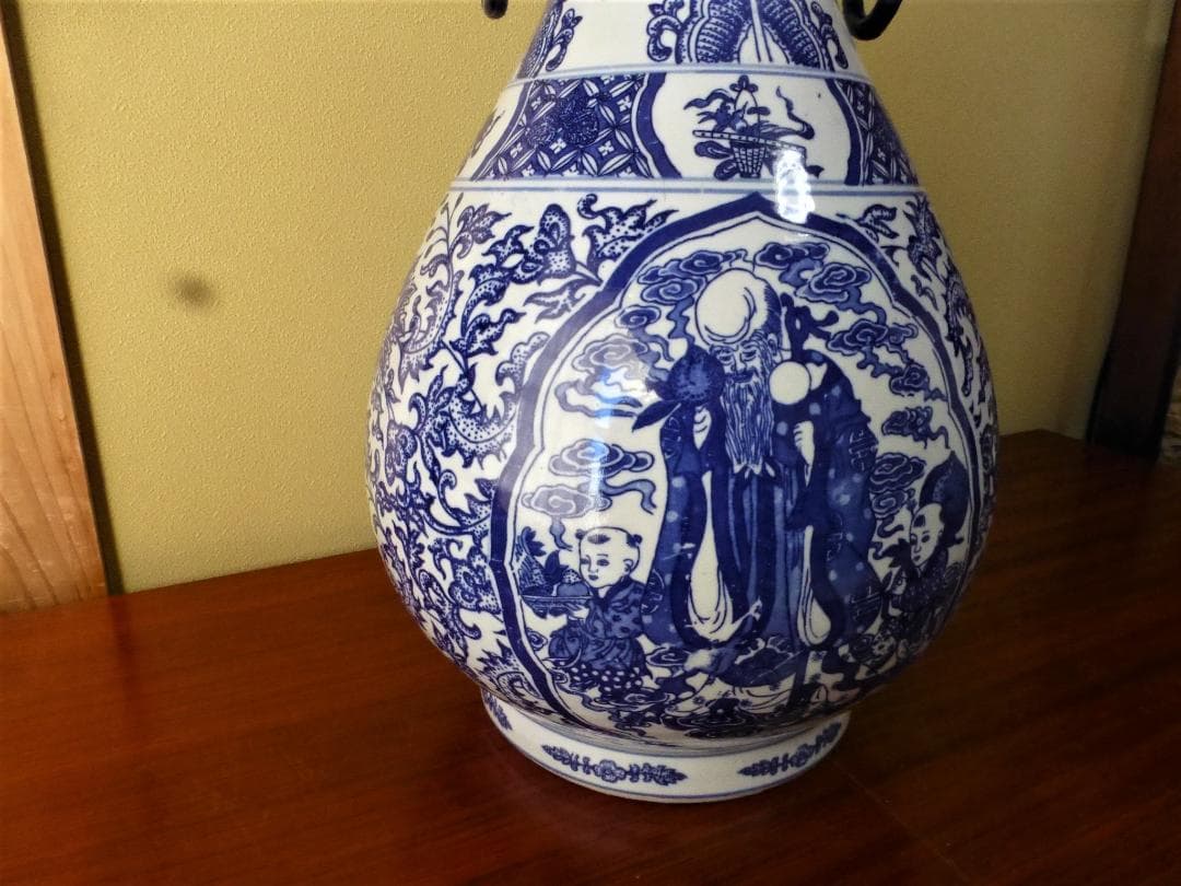 中国花瓶 大清乾隆年製 染付