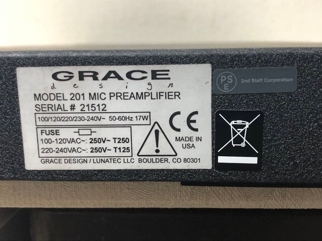 ヴィンテージ Grace design model 201 マイクプリアンプ