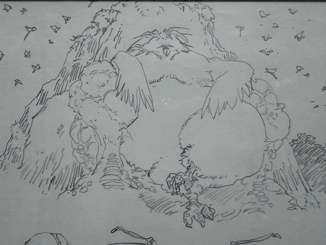 天地創造 藤原カムイ 直筆設定資料原画 直筆イラスト 雷火 ロトの紋章 ガンガン