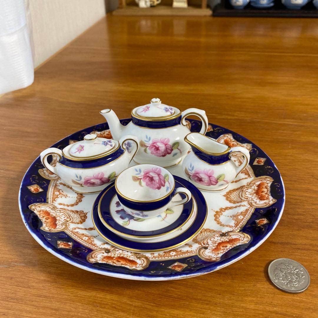 コールポート ミニチュア コバルト ローズ ティーセット ティタニア