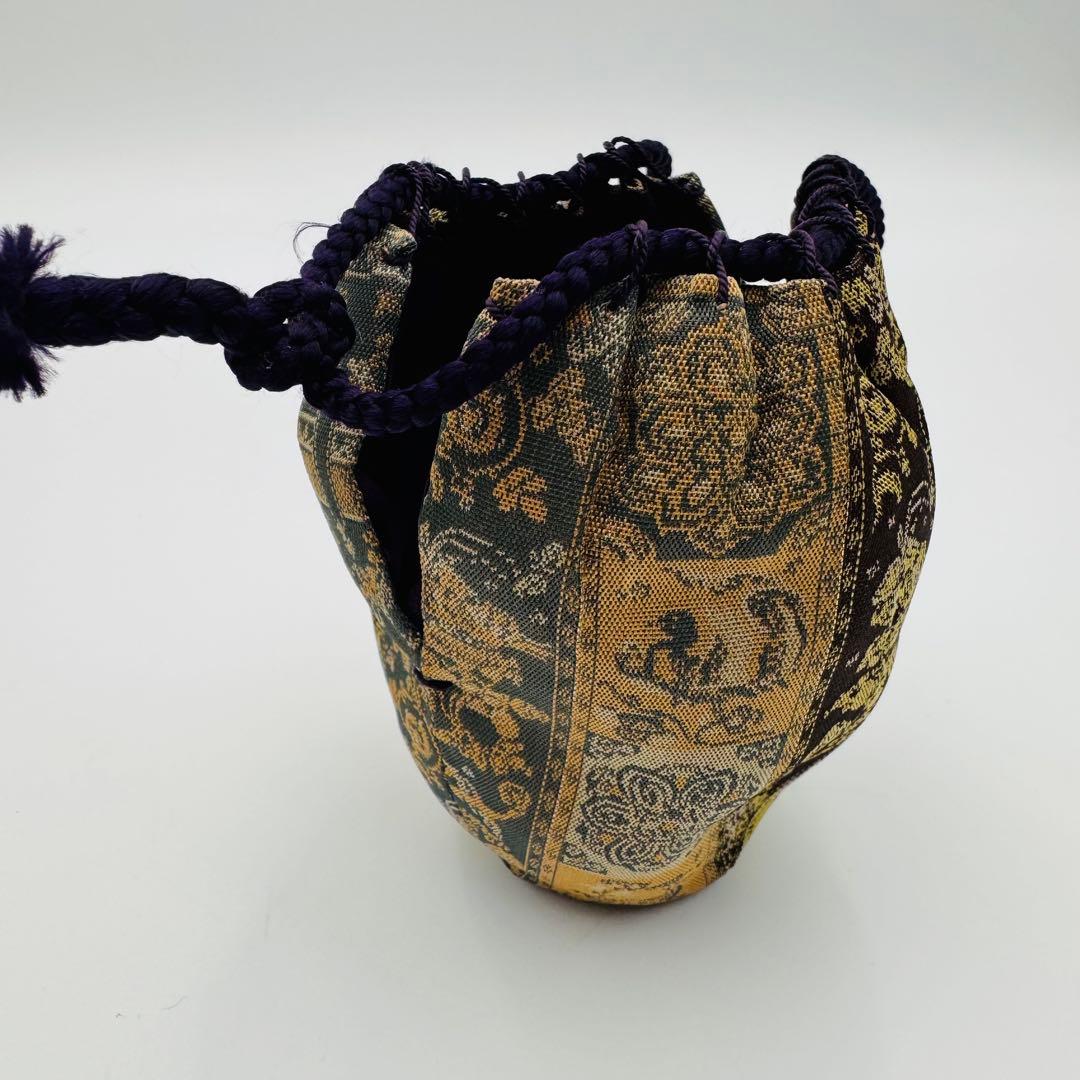 小鹿田焼 茶入 龍村平蔵 紅牙瑞錦 仕覆】骨董 アンティーク