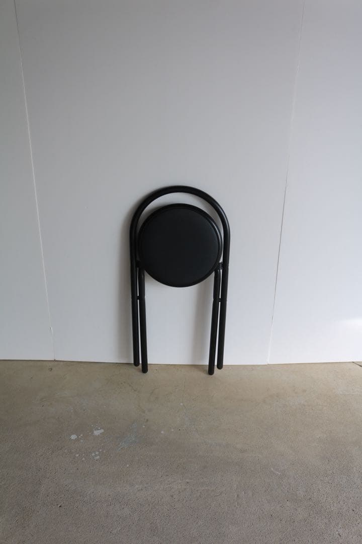 スツール　折りたたみ　チェア　ポストモダン　ブラック　ジャパニーズモダン　80s