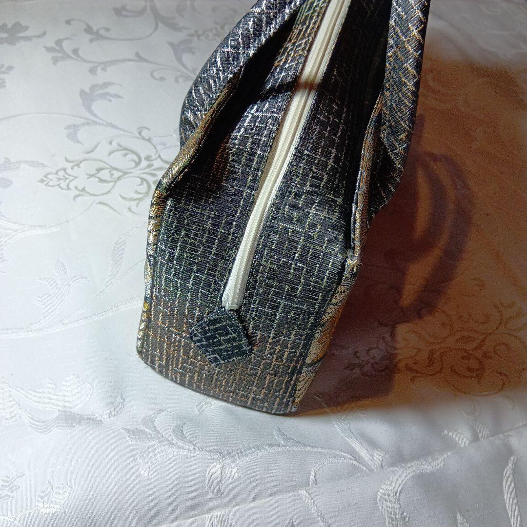 利休バック　幾何学模様 金色 銀色　お値下