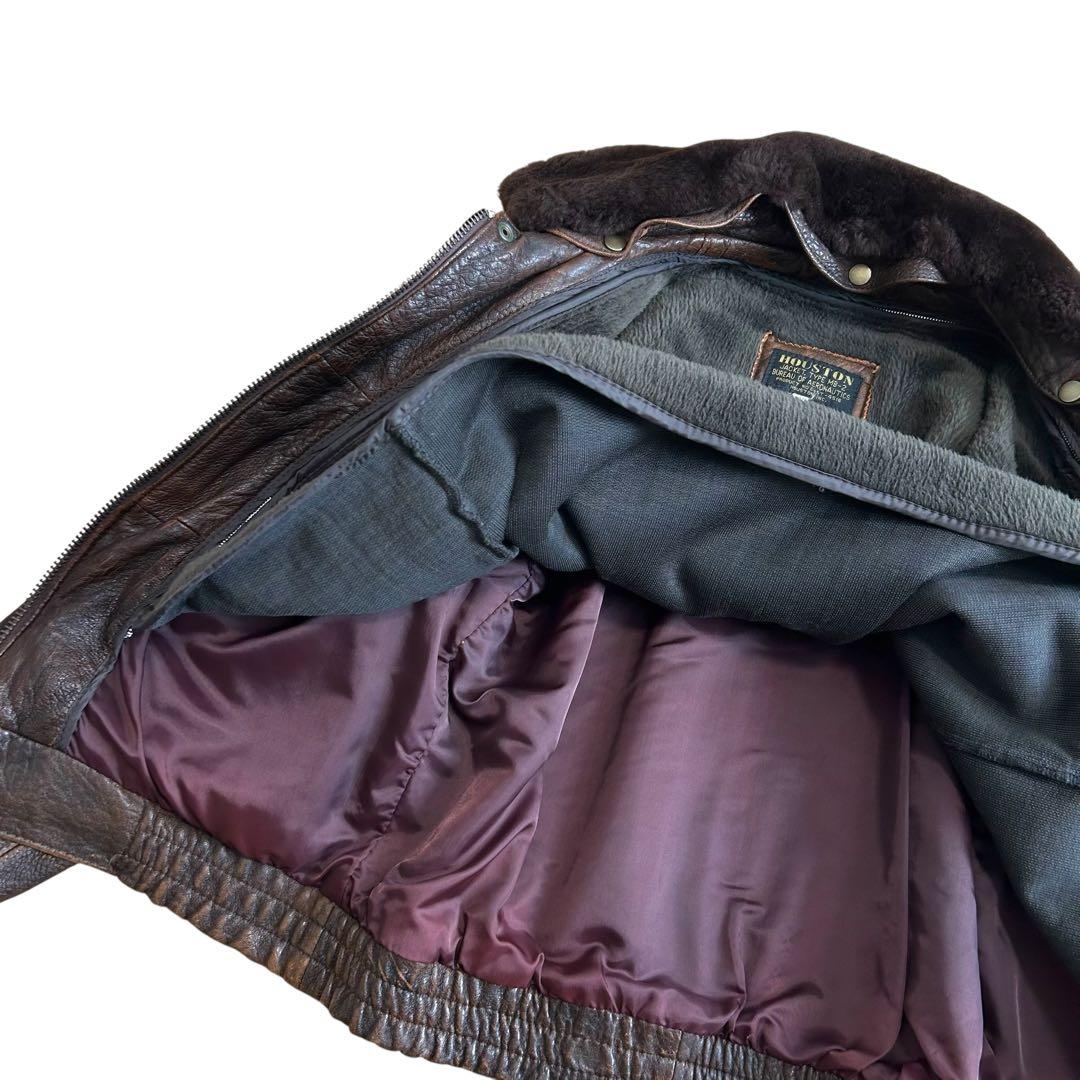 ☆美品☆ HOUSTON MB-2 レザー ボア着脱ライナー付 ラムレザー - メルカリ