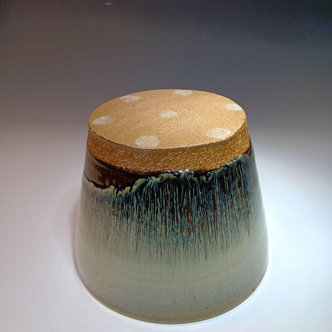 ☆茶3 安田全宏 紫紅彩水指 共箱 高さ約24㎝ 東里7-1210①