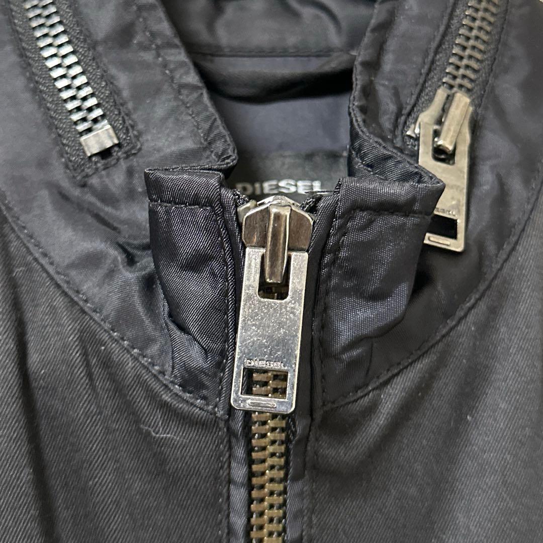 美品 DIESEL ディーゼル コットンジップアップブルゾン シングルライダース