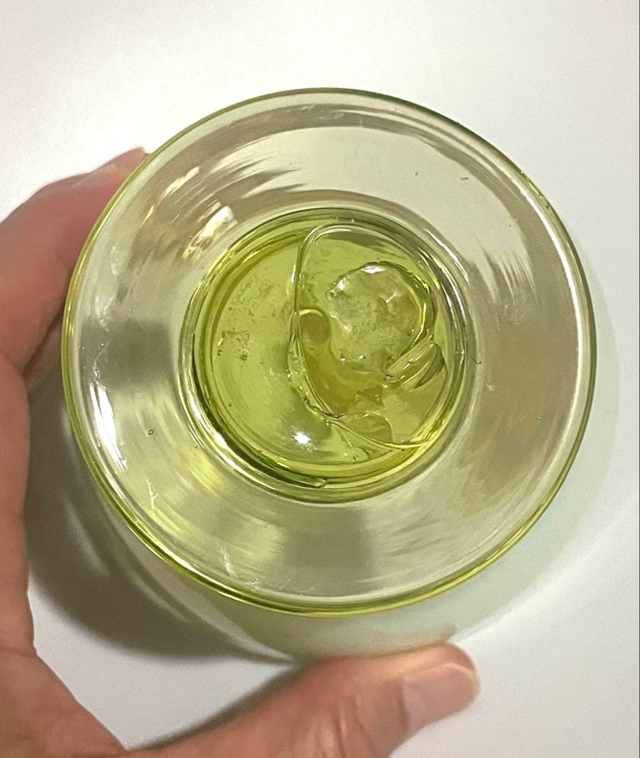 最終値下げ ウランガラス 氷コップ 大正ロマン 大正ガラス 戦前ガラス