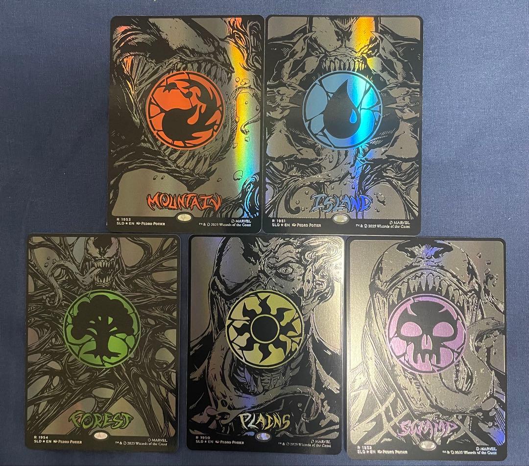 Secret Lair Spider-Man 基本土地5種セット レイズドfoi Secret Lair