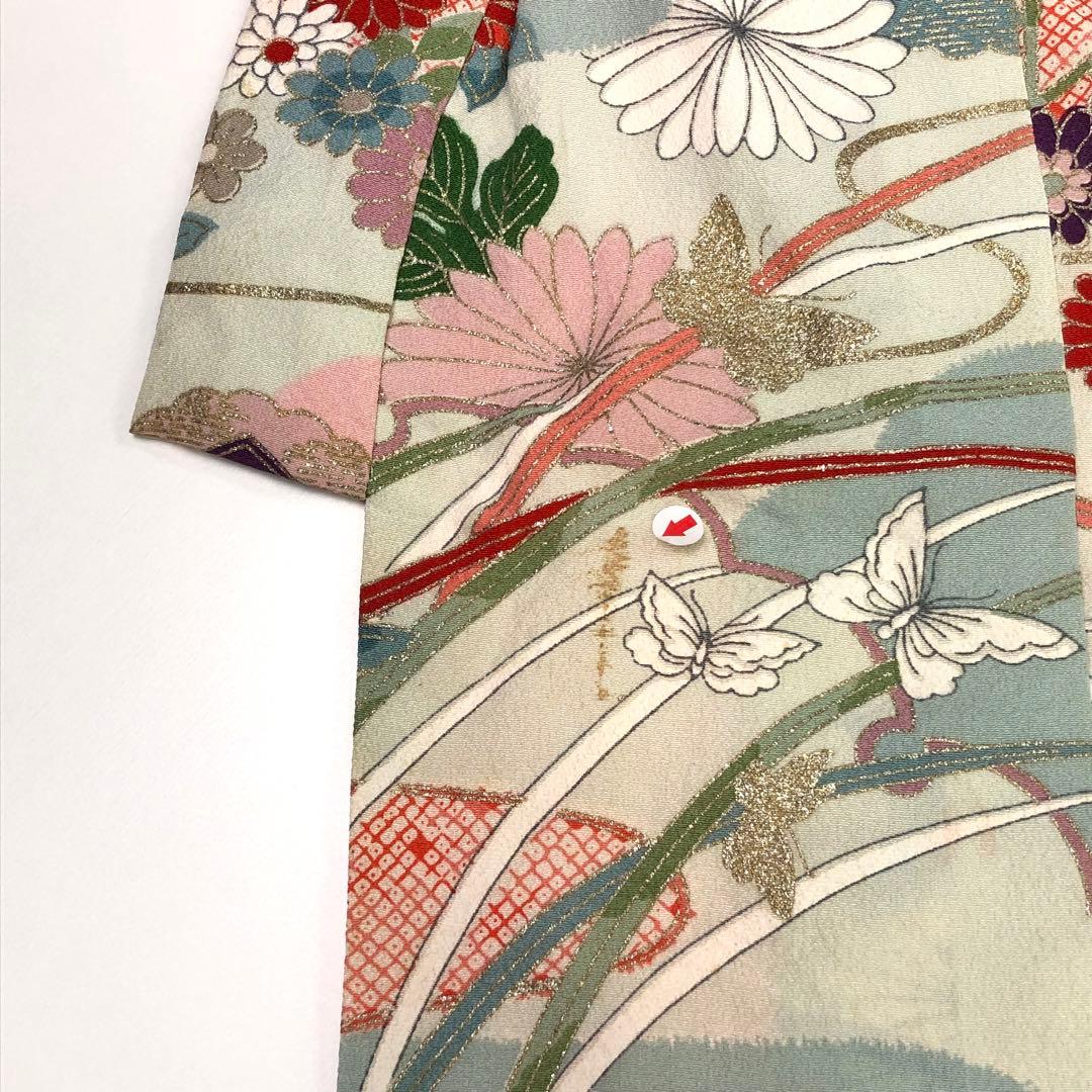 子供着物 アンティーク 七五三 3歳 花柄模様 CK-7367