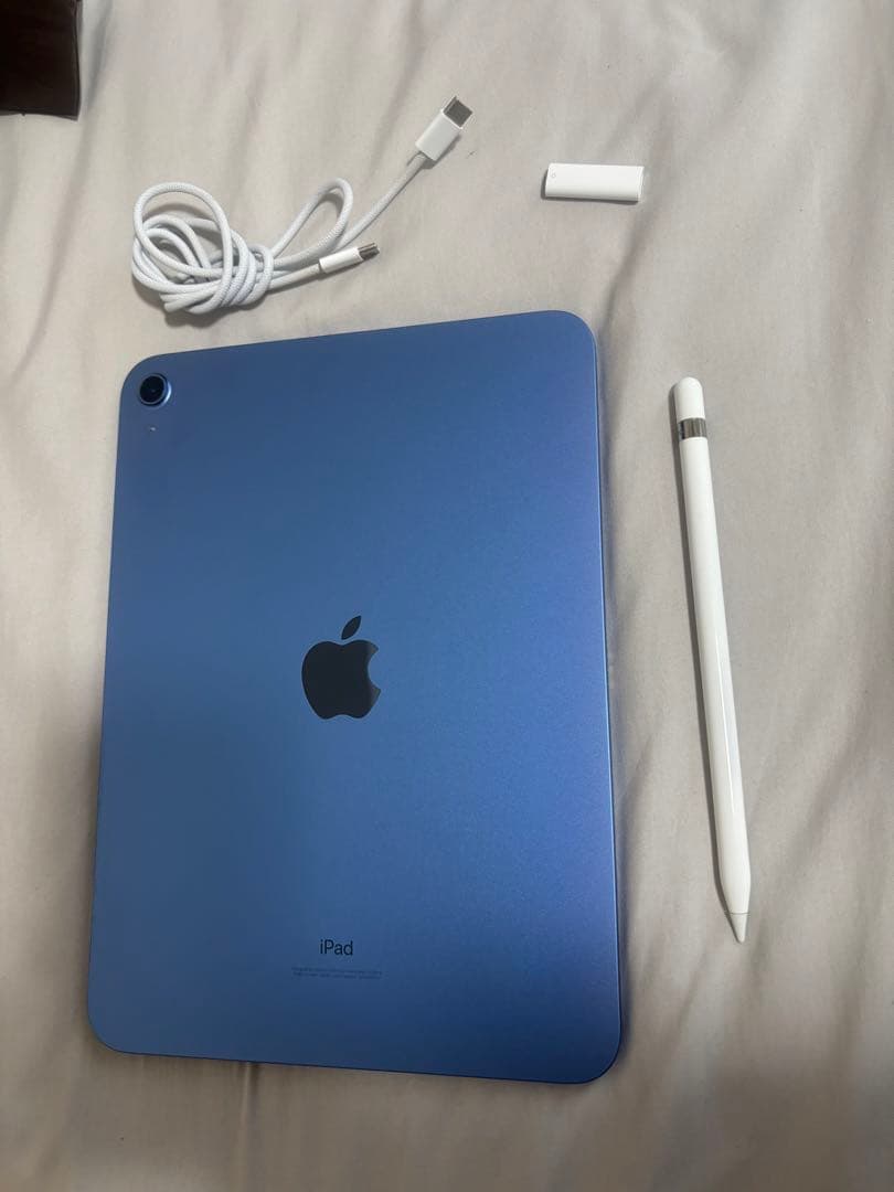iPad第10世代 ブルー iPadケース付き Apple Pencil付き