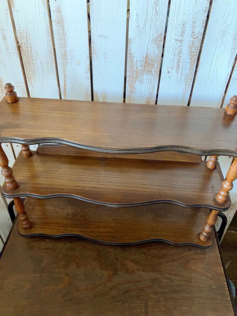 英国 ヴィンテージ イギリス 三段 飾り棚