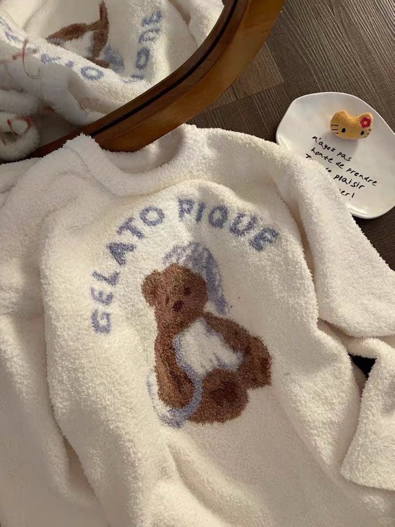 【新品未使用】テディベア柄　ルームウェア　ピンク. 002