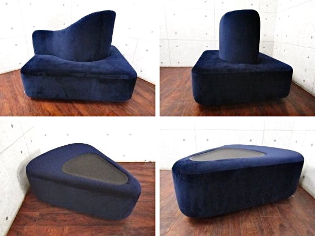 展示品BoConceptオタワ　スクエアハイバック＋トライアングル プーフ