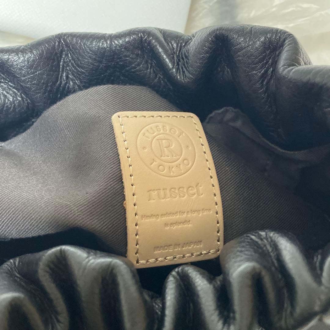 にゃにゃ　russet レザー巾着4WAYショルダーバッグ