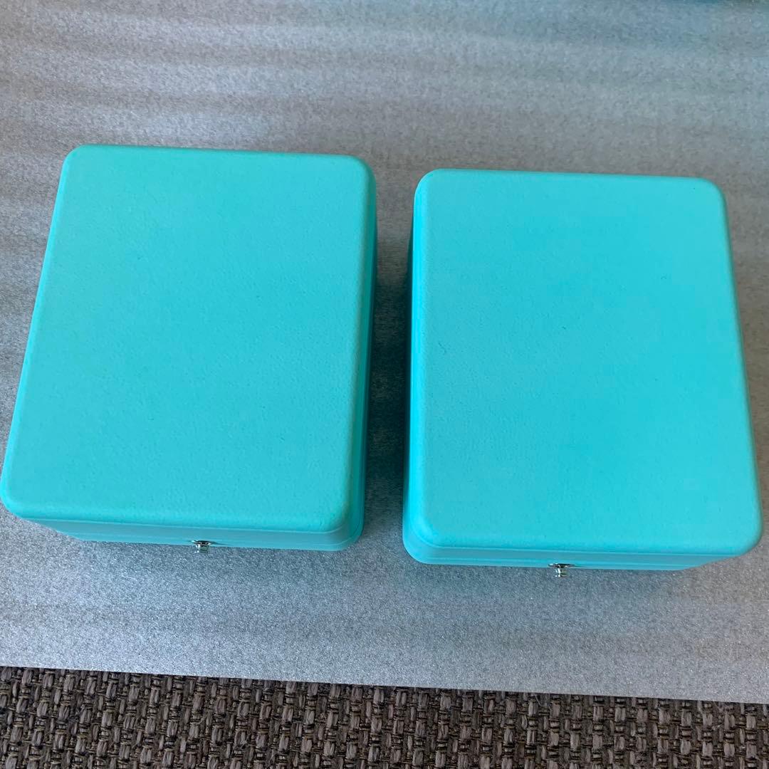 現行品 美品ティファニーハードウェアラージリンク ピアス 空箱ケース