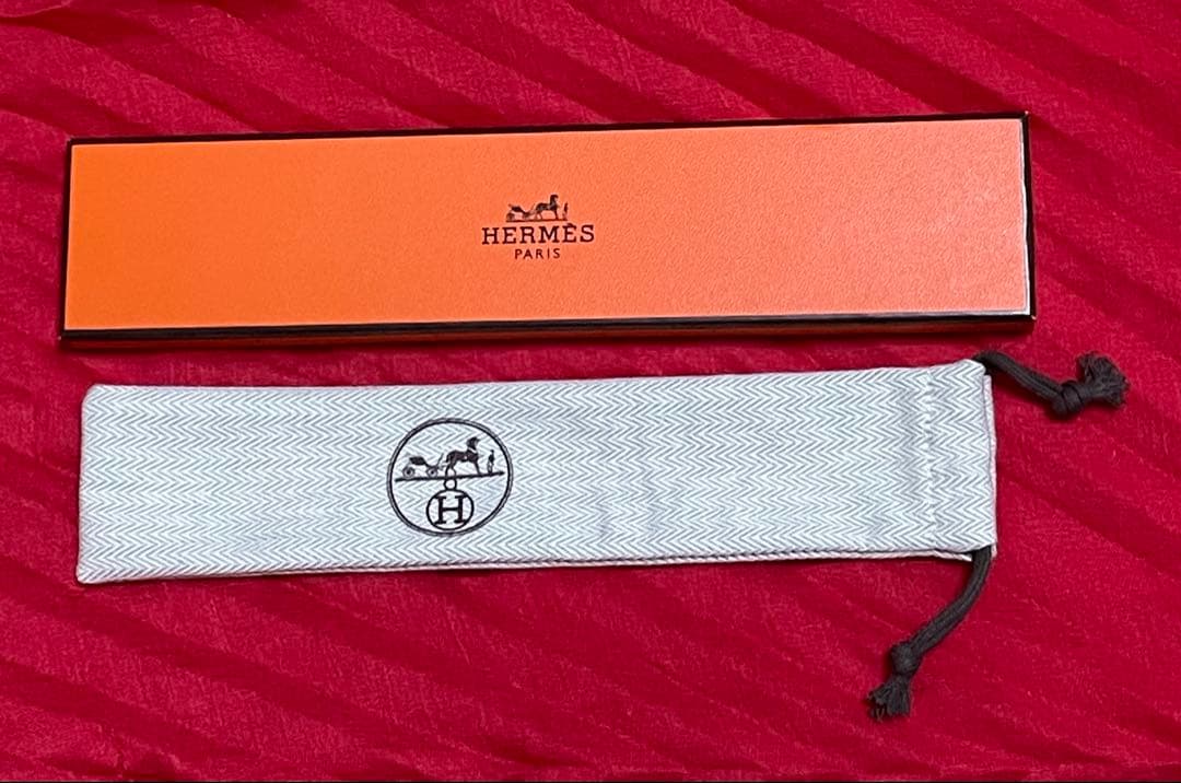 新品★HERMES エルメスシューホーン 黒　靴べら