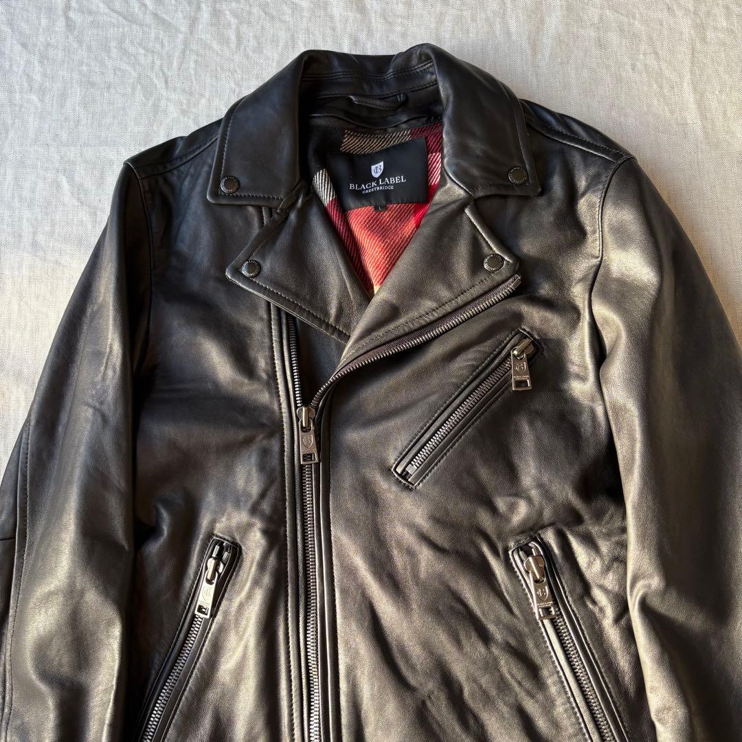 BLACK LABEL CRESTBRIDGE ダブルライダースジャケット 羊革